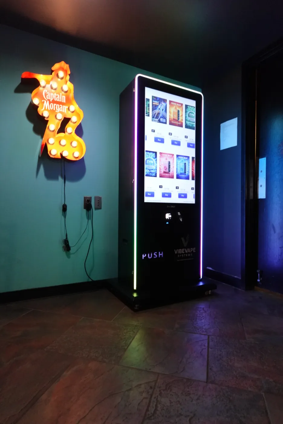 Vibe Vapes machine installed in a Central PA venue